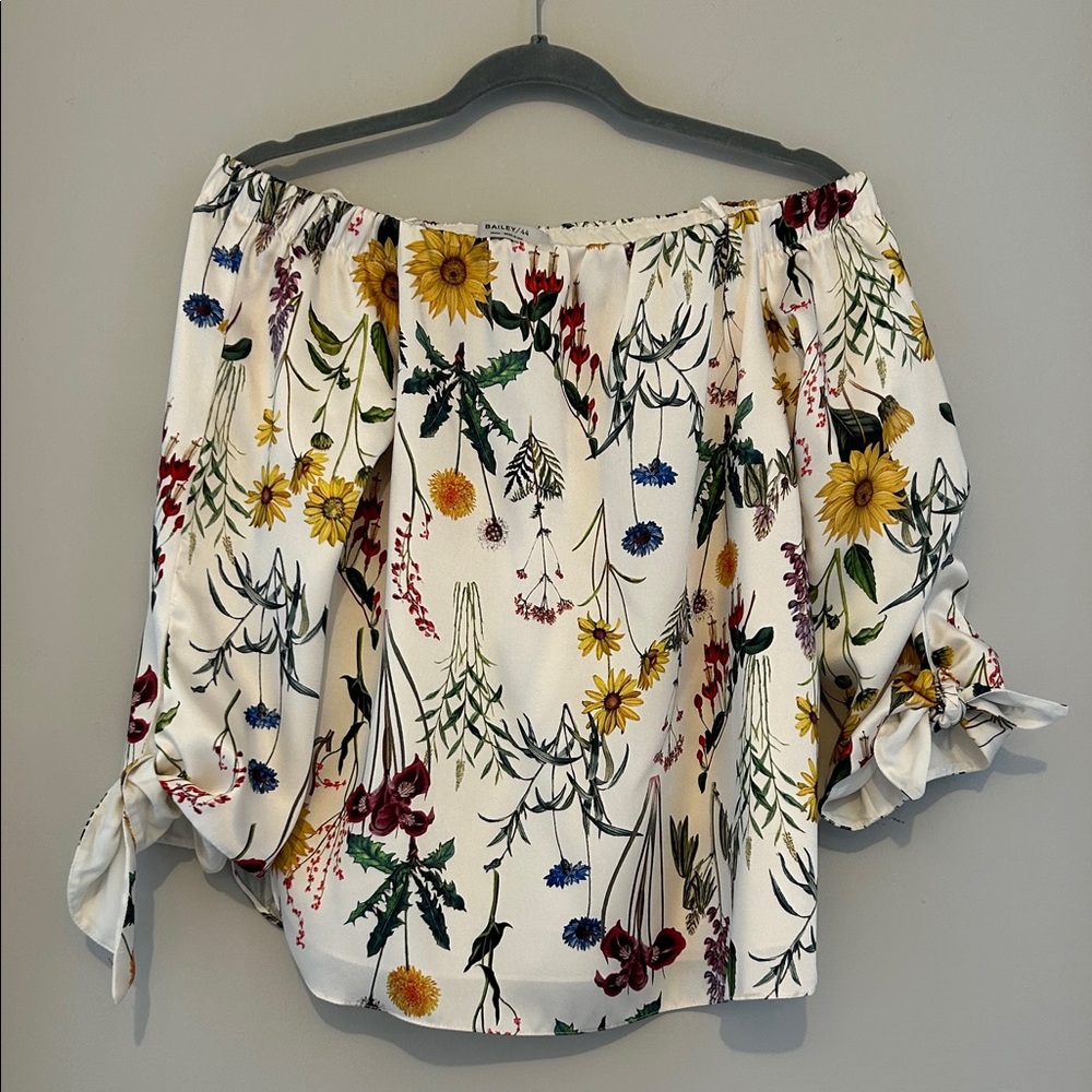 Elegant Floral Off-Shoulder Blouse